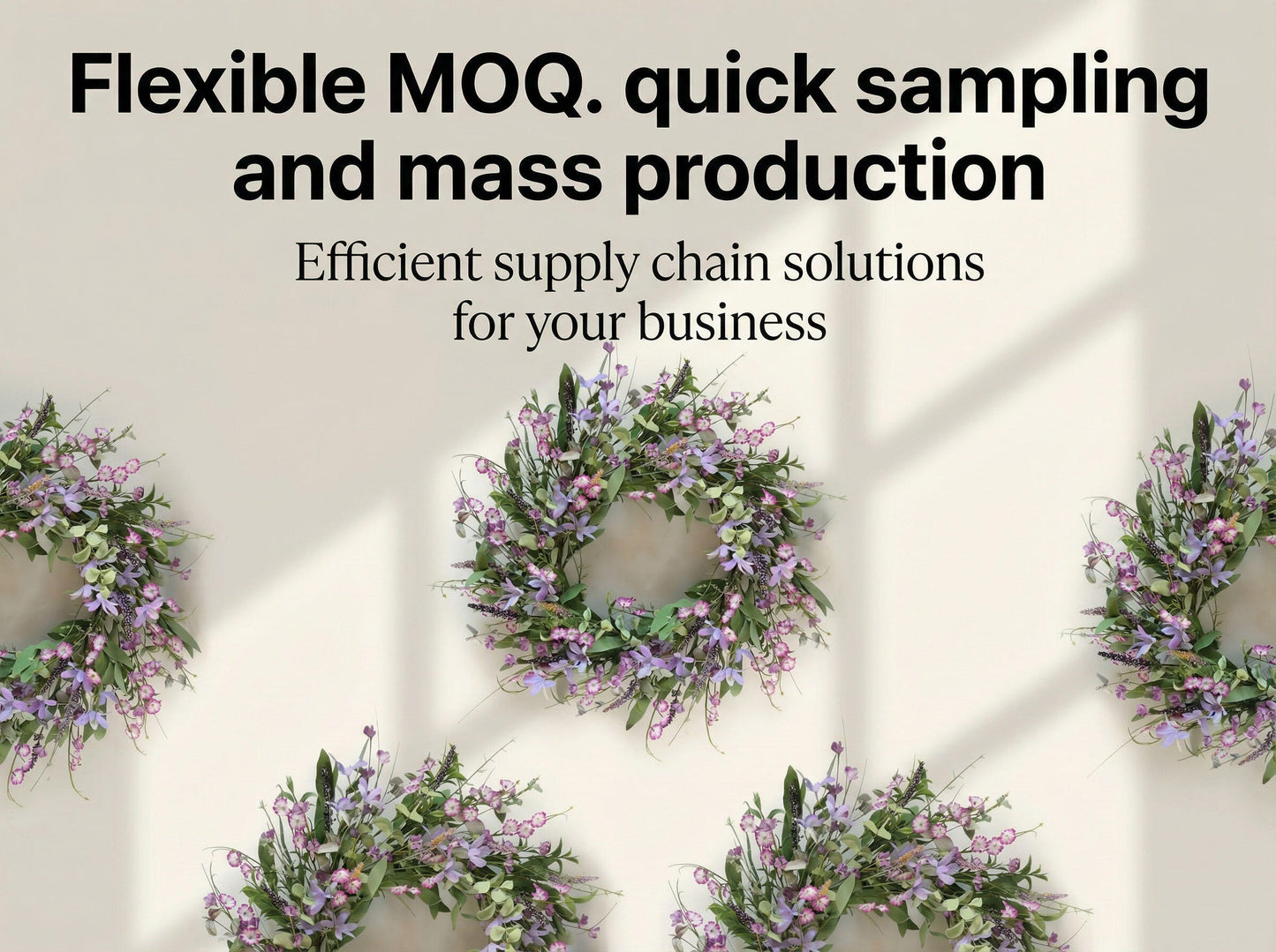 Faux Meadow Lavender & Foliage Wreath - 18-Inch Decorative Indoor Outdoor Wreath