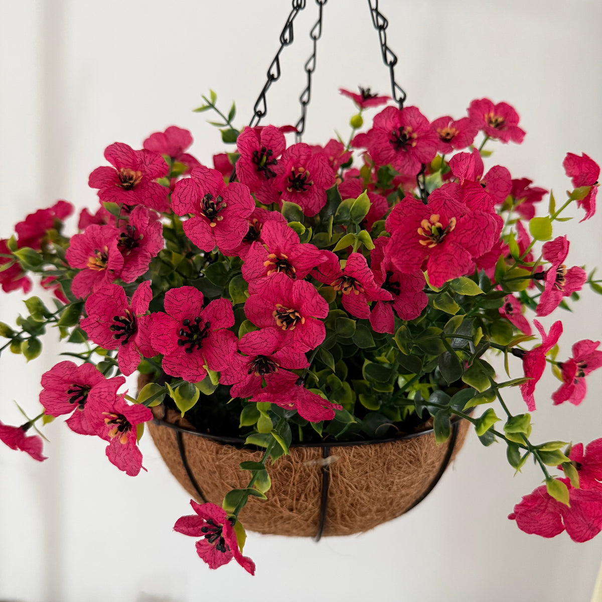 Factory Direct Artificial Fuchsia Hanging Basket - Vibrant & Durable Home Decor