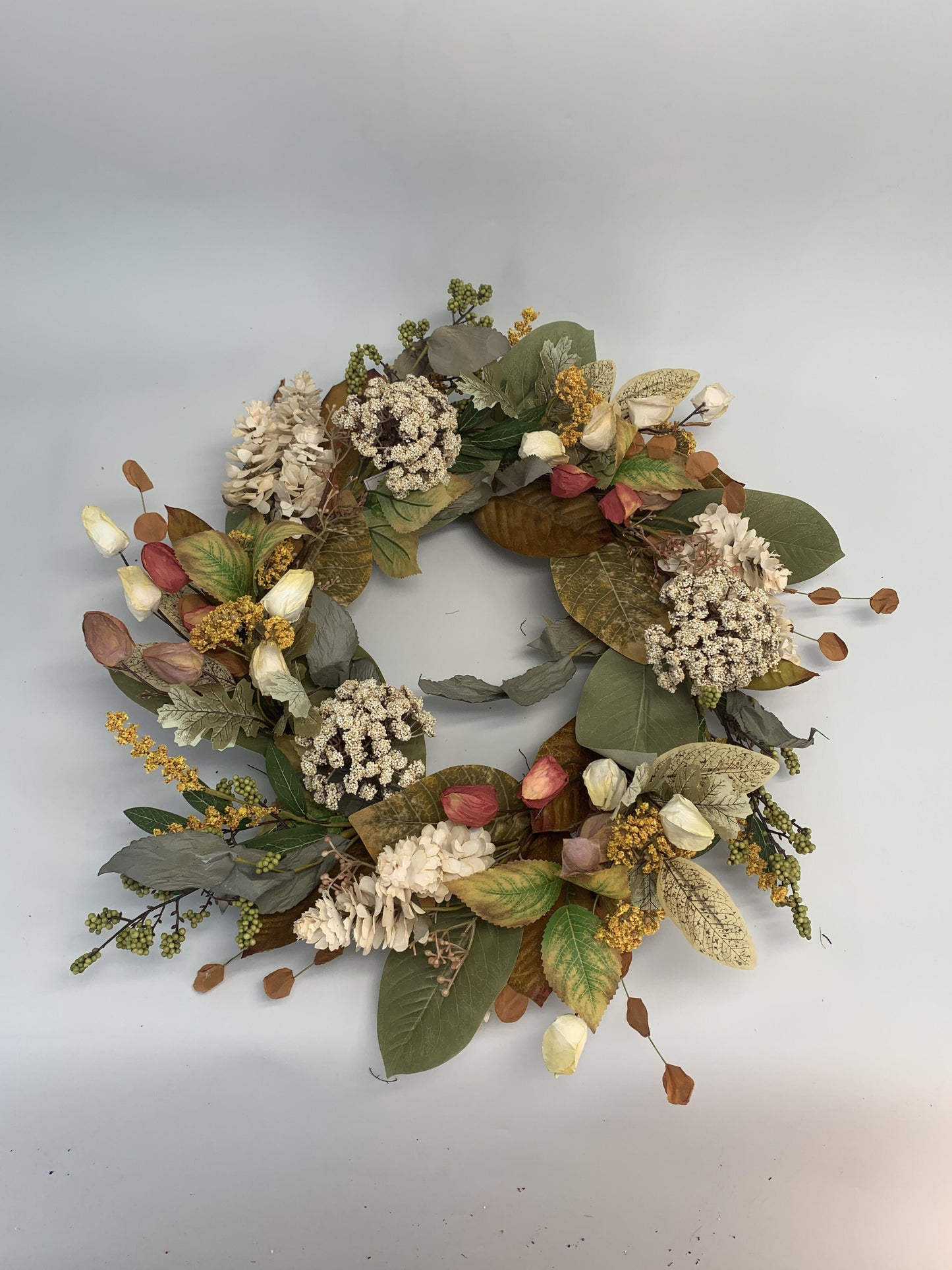 18" Artificial Harvest Floral & Foliage Wreath