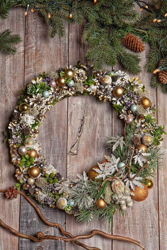 Christmas-themed wreath