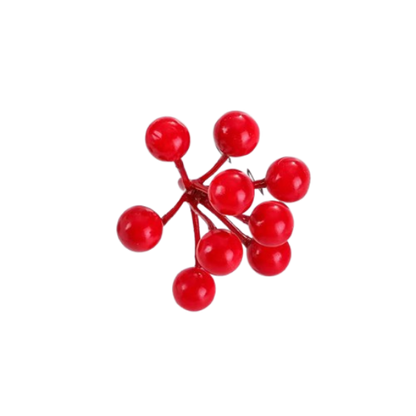 Classic Glossy Red Berry Picks for Christmas Wreaths, Garlands & Tree Trimmings