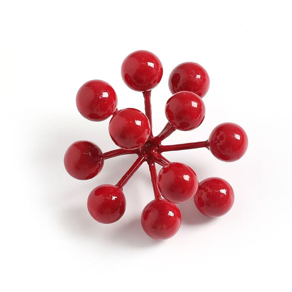 Classic Glossy Red Berry Picks for Christmas Wreaths, Garlands & Tree Trimmings