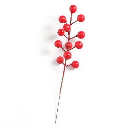 Classic Glossy Red Berry Picks for Christmas Wreaths, Garlands & Tree Trimmings