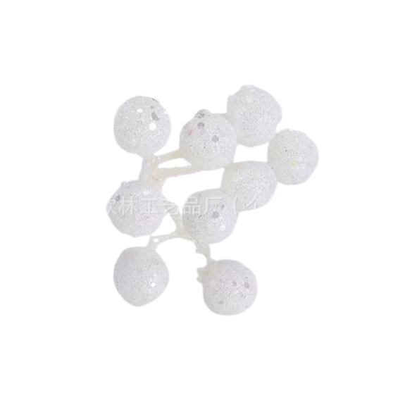 Frosted White Berry Picks for Christmas Wreaths, Garlands & Tree Ornaments