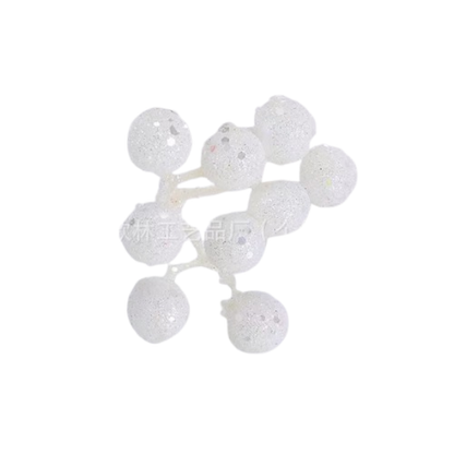 Frosted White Berry Picks for Christmas Wreaths, Garlands & Tree Ornaments
