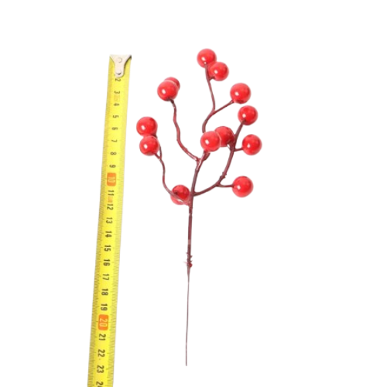 Classic Glossy Red Berry Picks for Christmas Wreaths, Garlands & Tree Trimmings