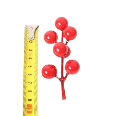 Classic Glossy Red Berry Picks for Christmas Wreaths, Garlands & Tree Trimmings
