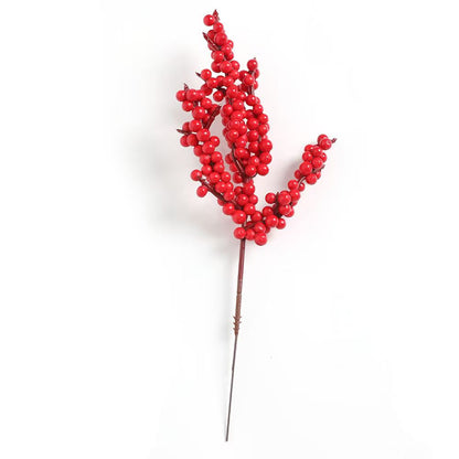 Classic Glossy Red Berry Picks for Christmas Wreaths, Garlands & Tree Trimmings