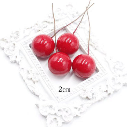 2cm Mini Glitter Berry Single Picks for DIY Crafts, Wreaths & Christmas Tree Ornaments