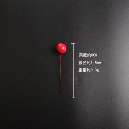2cm Mini Glitter Berry Single Picks for DIY Crafts, Wreaths & Christmas Tree Ornaments