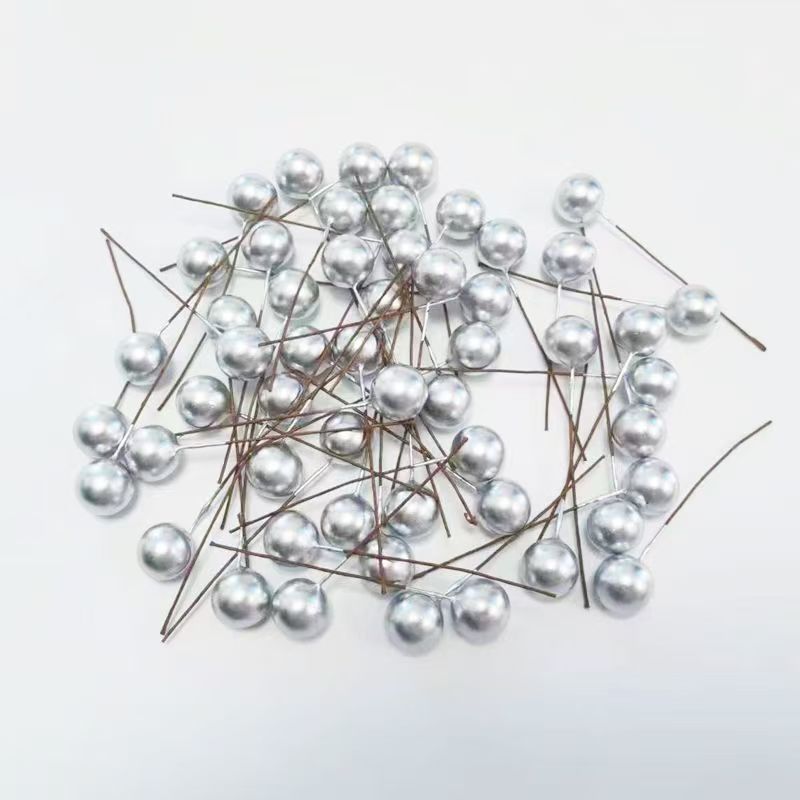 2cm Mini Glitter Berry Single Picks for DIY Crafts, Wreaths & Christmas Tree Ornaments