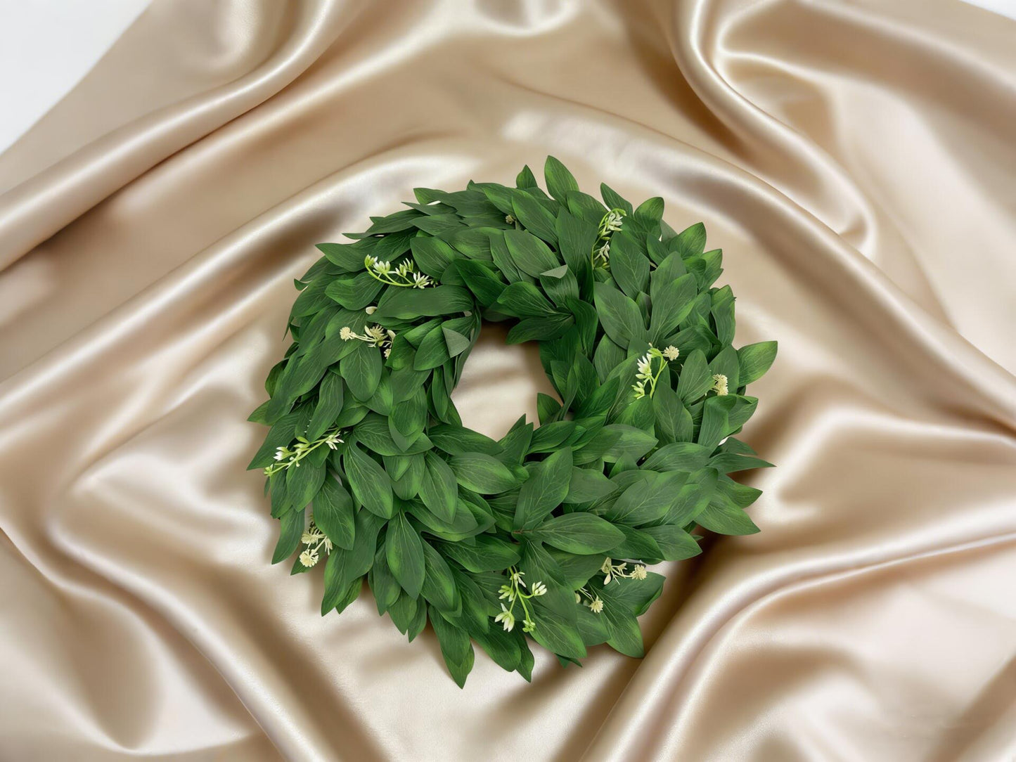 Faux Everyday Greenery Home Wreath - 18-Inch Four Seasons Decorative Wreath
