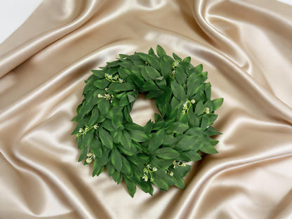 Faux Everyday Greenery Home Wreath - 18-Inch Four Seasons Decorative Wreath