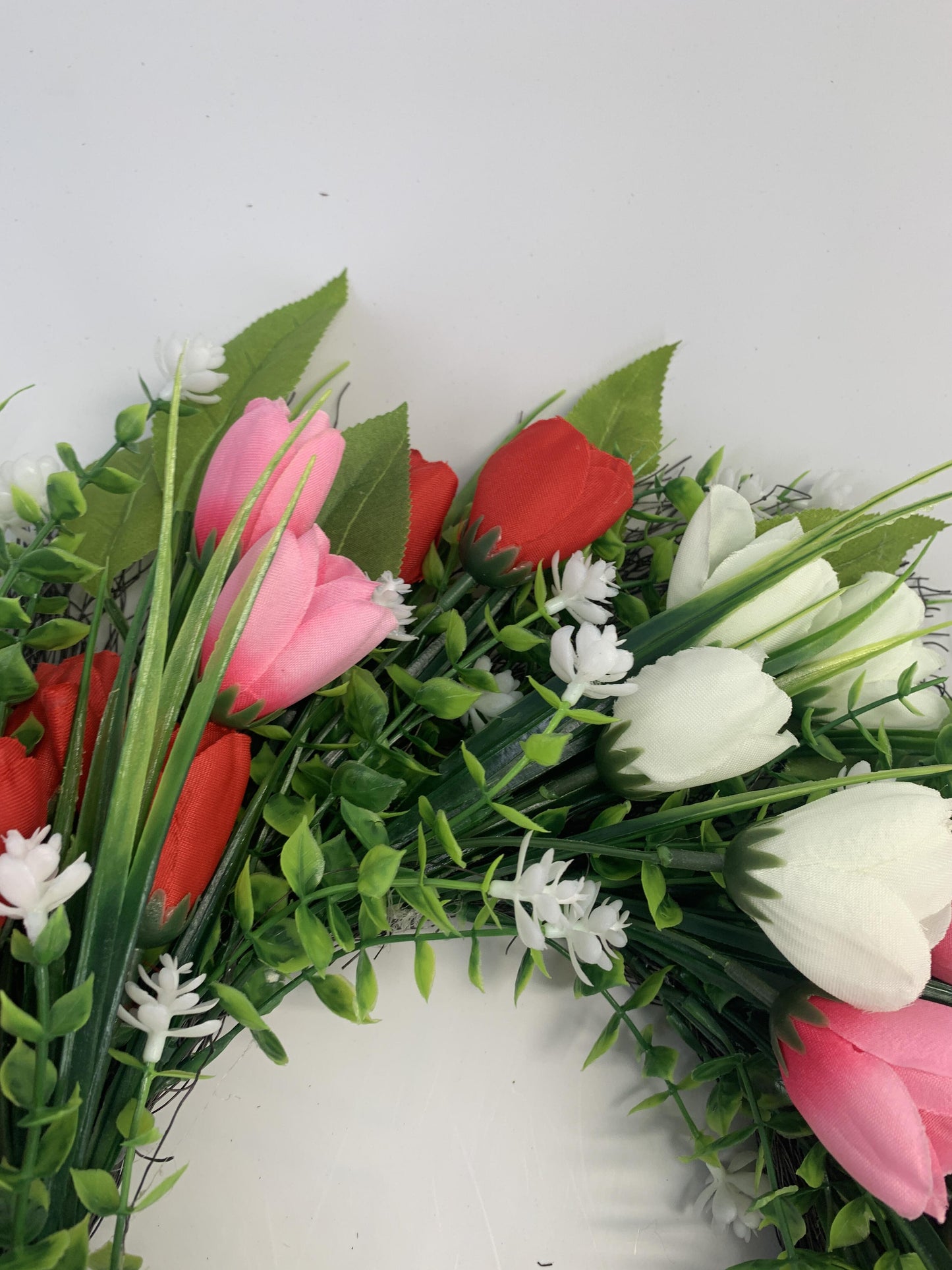 18" Factory Wholesale Artificial Tulip Wreath