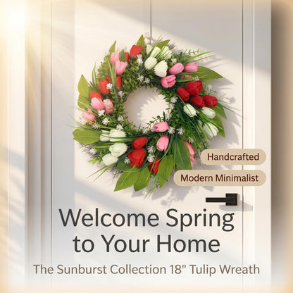 18" Factory Wholesale Artificial Tulip Wreath