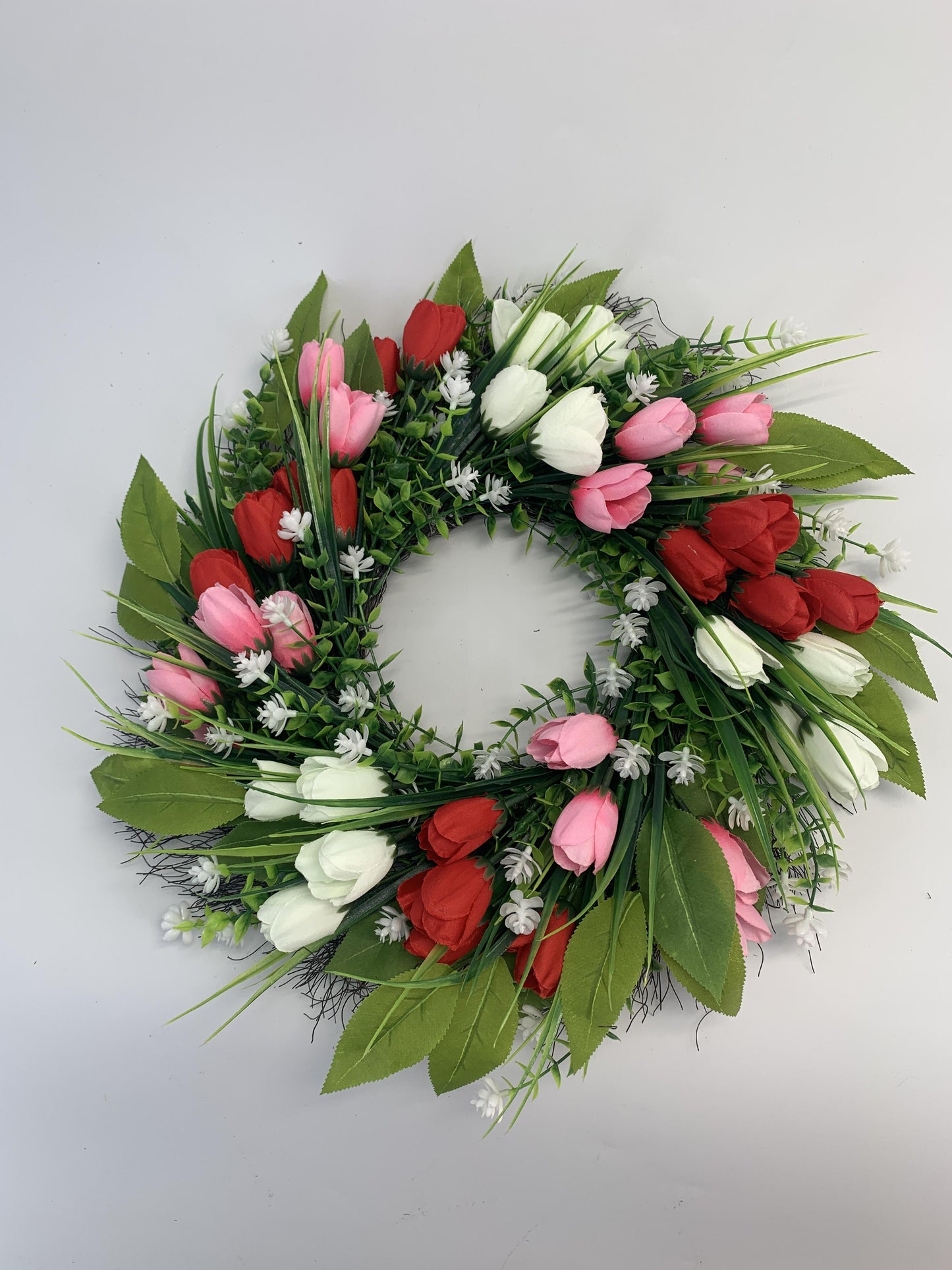 18" Factory Wholesale Artificial Tulip Wreath