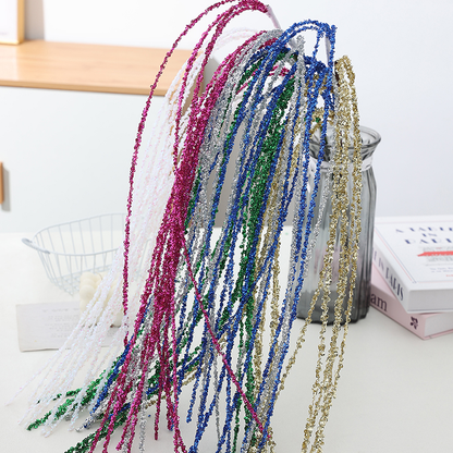 Wholesale Multi-Color Glitter Berry Picks (Customizable Holiday Floral Stems for Christmas Trees &amp; Wreaths, OEM/ODM)