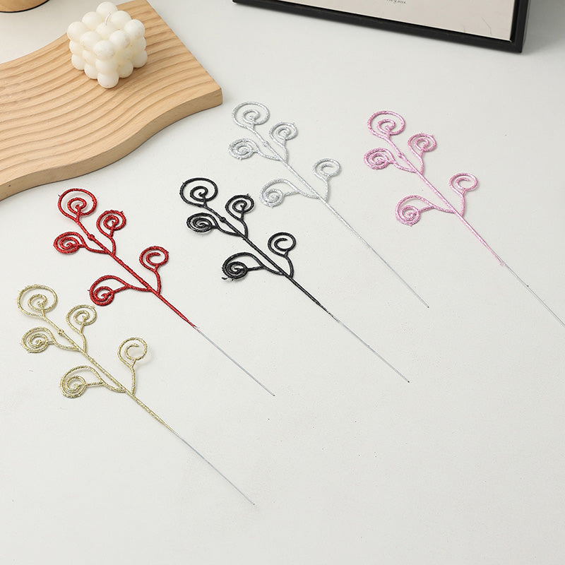 Wholesale Glitter Cedar Picks (Customizable Holiday Fern Leaf Stems for Wreaths & Trees, OEM/ODM)