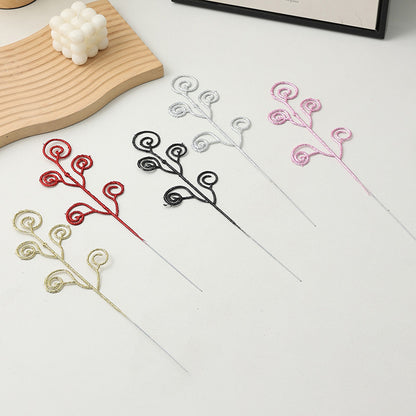 Wholesale Glitter Cedar Picks (Customizable Holiday Fern Leaf Stems for Wreaths & Trees, OEM/ODM)