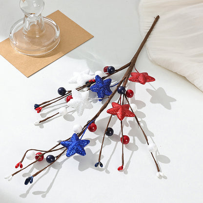 Wholesale Multi-Color Glitter Berry Picks (Customizable Holiday Floral Stems for Christmas Trees &amp; Wreaths, OEM/ODM)