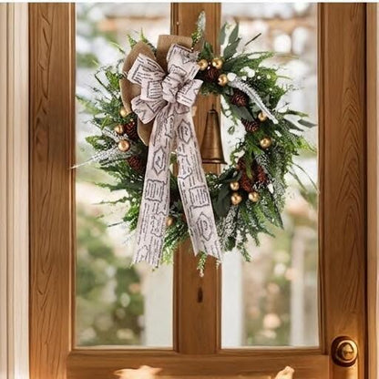 Rustic Christmas Wreath - 18‘’Artificial Holiday Greenery Door Decor