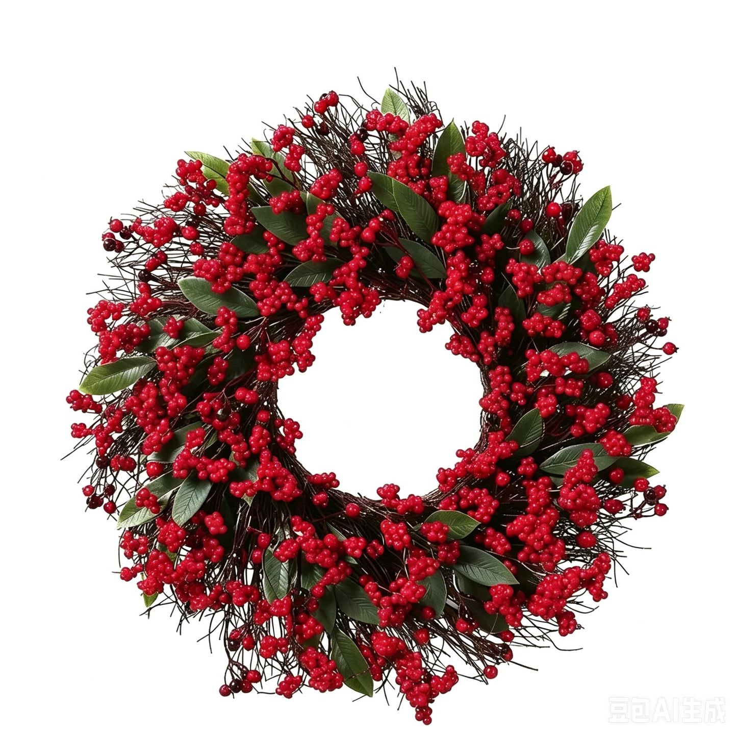 18" Artificial Christmas Red Berry Wreath for Front Door