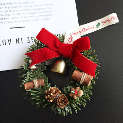 0.5"Mini Botanical Christmas Ornament Wreath with Cinnamon and Dried Fruit