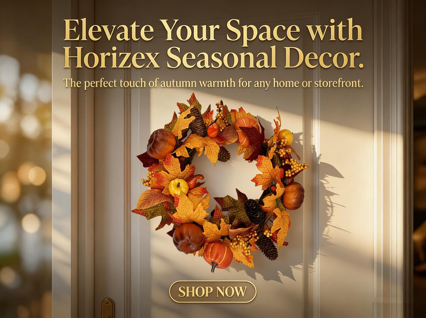 18" Artificial Fall Wreath with Faux Pumpkins and Pinecones - B2B Wholesale