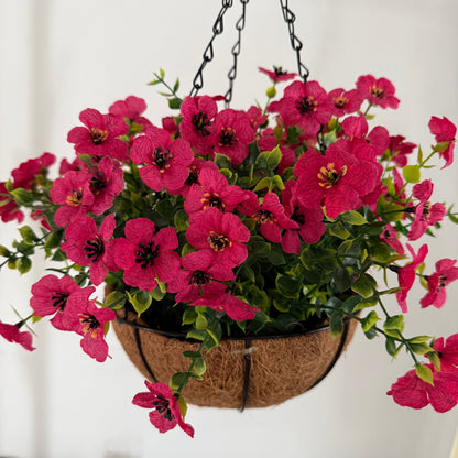Factory Direct Artificial Fuchsia Hanging Basket - Vibrant & Durable Home Decor