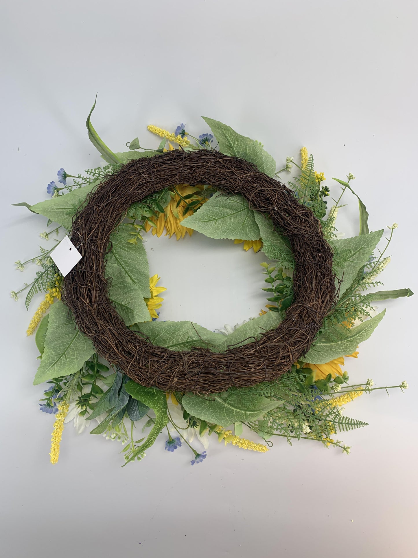 18" Wholesale Premium Artificial Sunflower and Daisy Wreath for Front Door