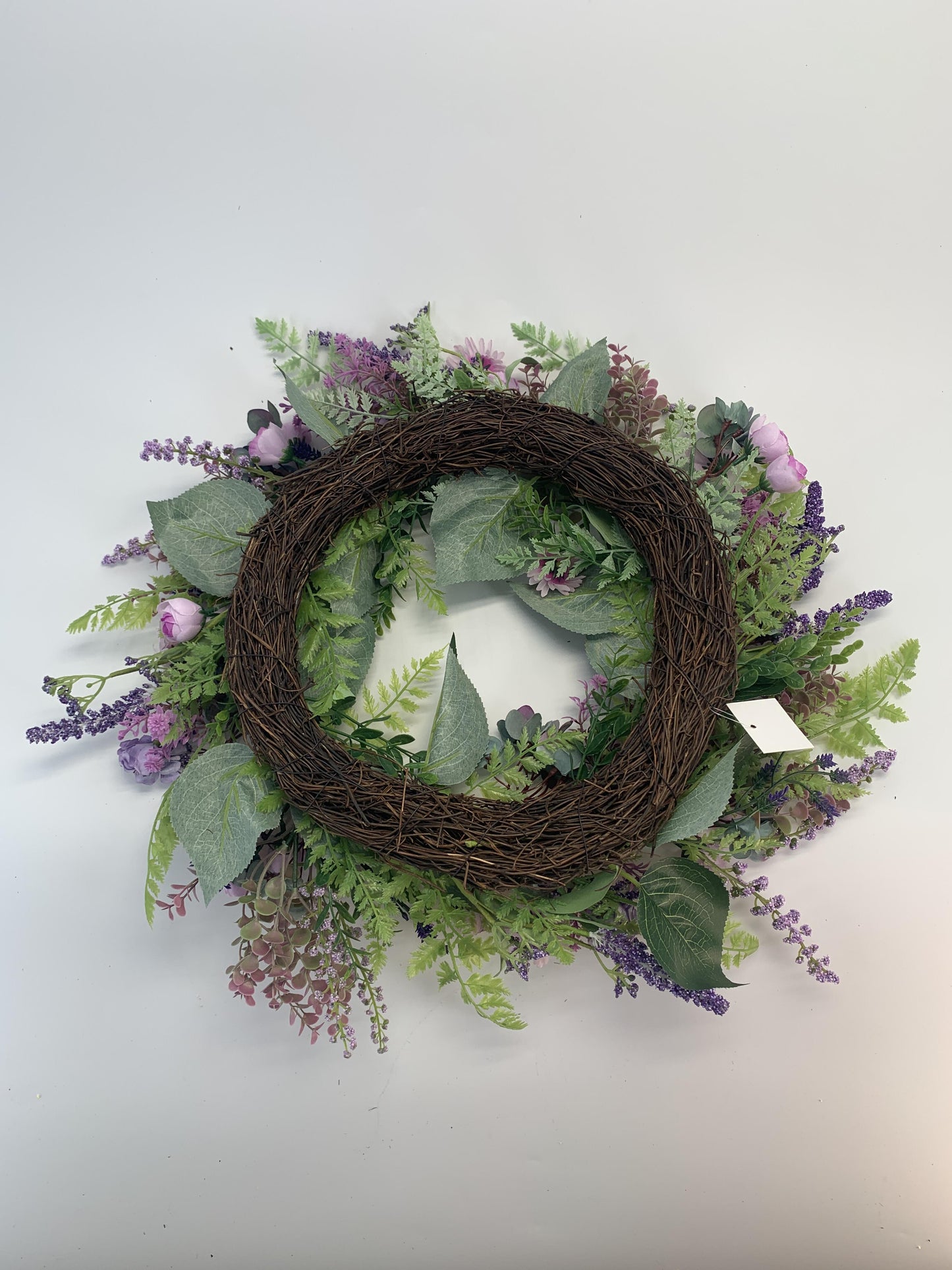 Wholesale 18" Premium Artificial Lavender and Mixed Floral Wreath for Front Door