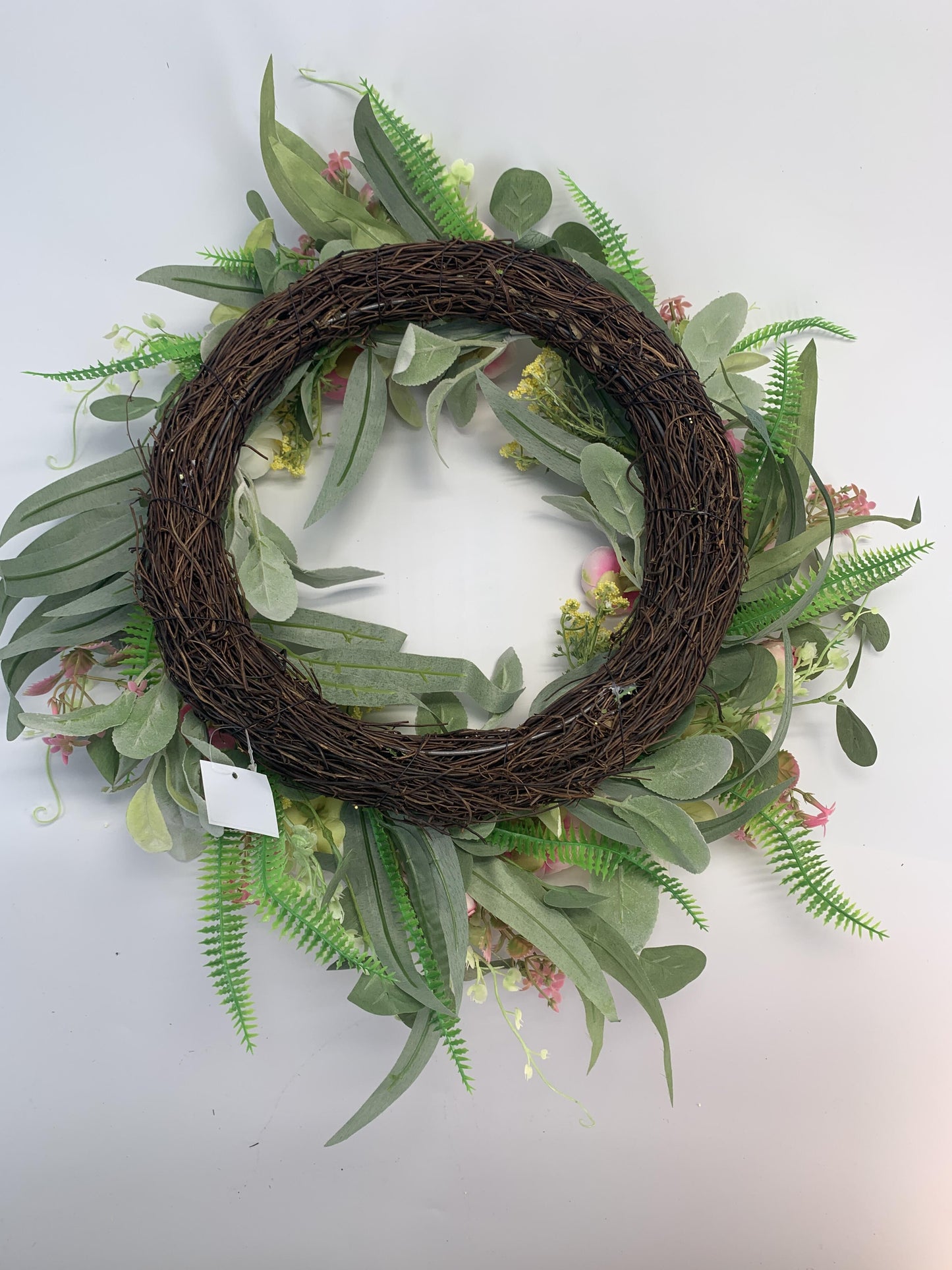 18" Wholesale Premium Artificial Ranunculus and Rose Spring Wreath for Front Door
