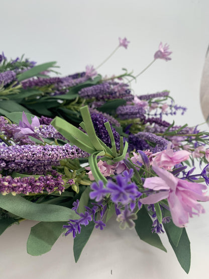 Wholesale 18" Artificial Lavender Wreath for Front Door