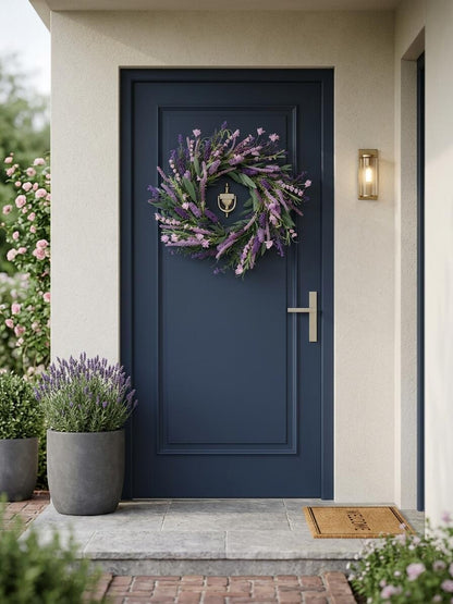 Wholesale 18" Artificial Lavender Wreath for Front Door