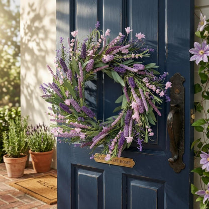 Wholesale 18" Artificial Lavender Wreath for Front Door