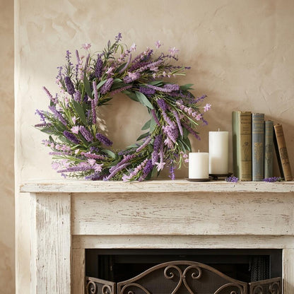 Wholesale 18" Artificial Lavender Wreath for Front Door
