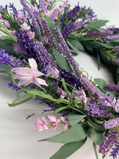 Wholesale 18" Artificial Lavender Wreath for Front Door