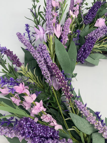 Wholesale 18" Artificial Lavender Wreath for Front Door