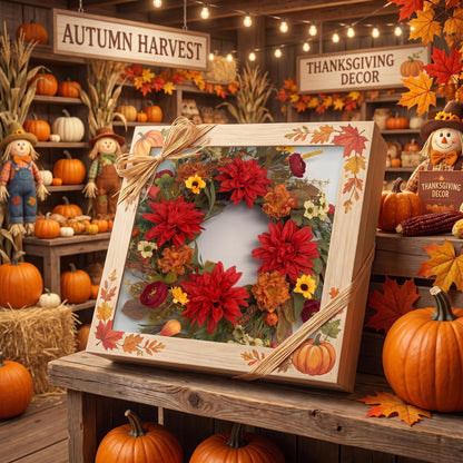 18" Artificial Autumn Dahlia & Wildflower Harvest Wreath