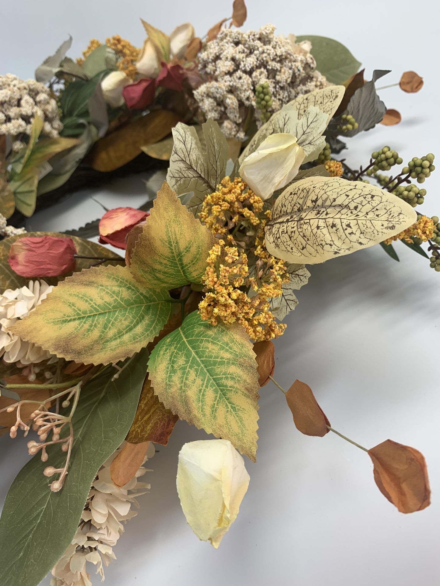 18" Artificial Harvest Floral & Foliage Wreath