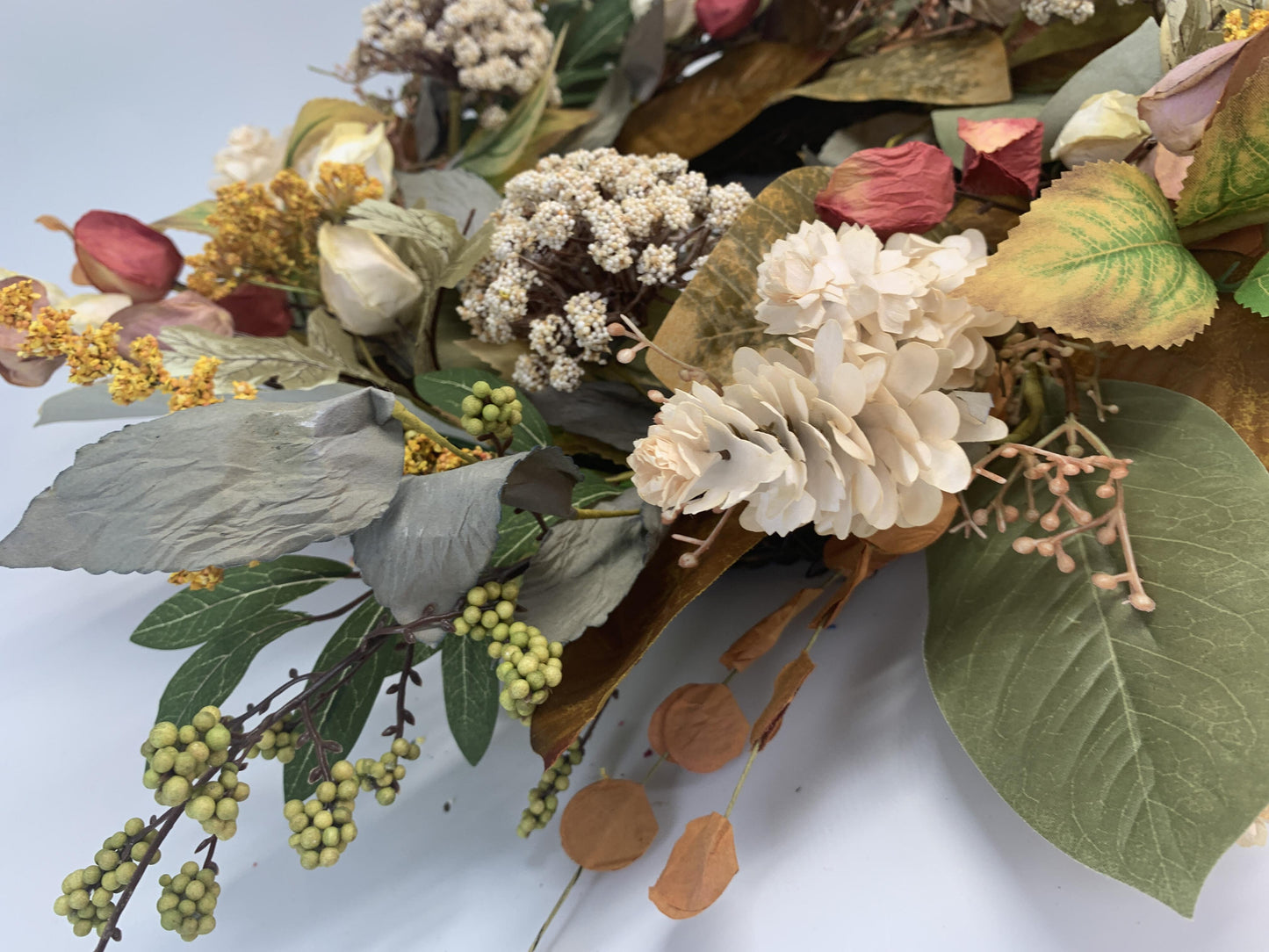 18" Artificial Harvest Floral & Foliage Wreath