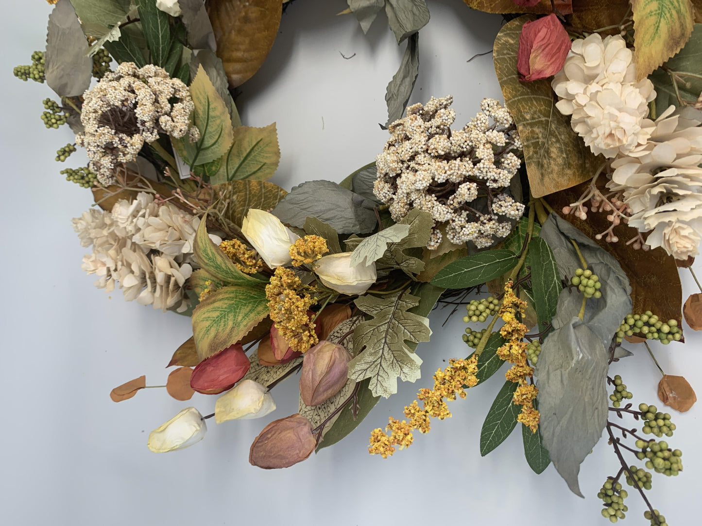 18" Artificial Harvest Floral & Foliage Wreath