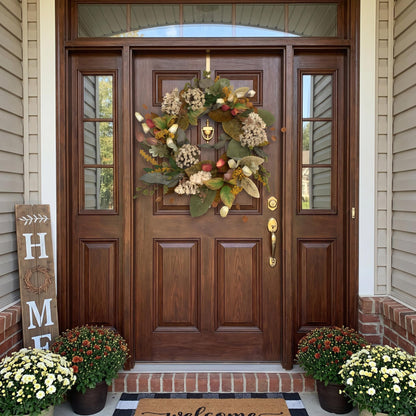 18" Artificial Harvest Floral & Foliage Wreath