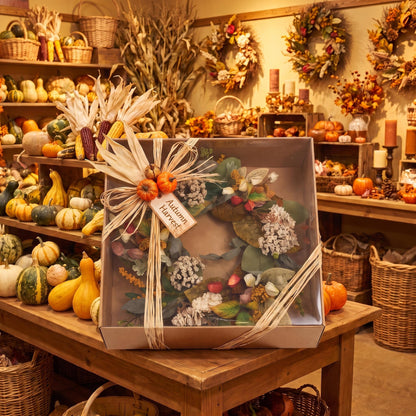 18" Artificial Harvest Floral & Foliage Wreath
