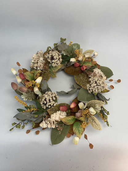 18" Artificial Harvest Floral & Foliage Wreath