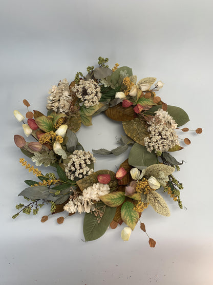 18" Artificial Harvest Floral & Foliage Wreath