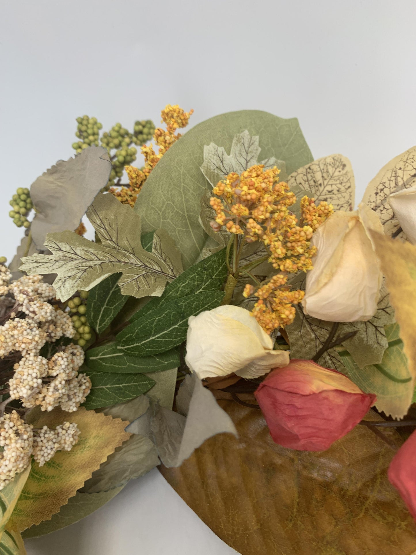 18" Artificial Harvest Floral & Foliage Wreath